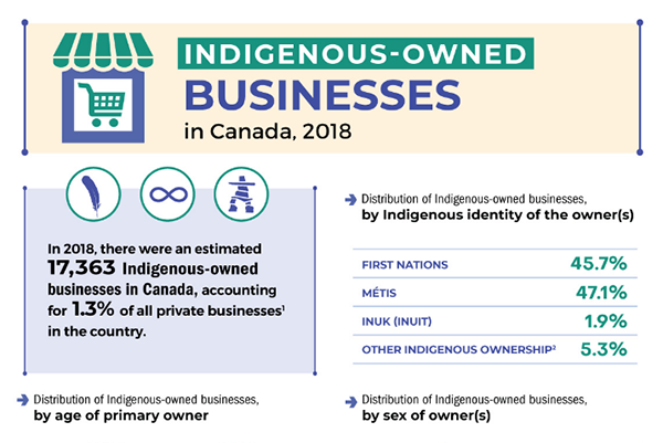 Indigenous-owned businesses in Canada, 2018 